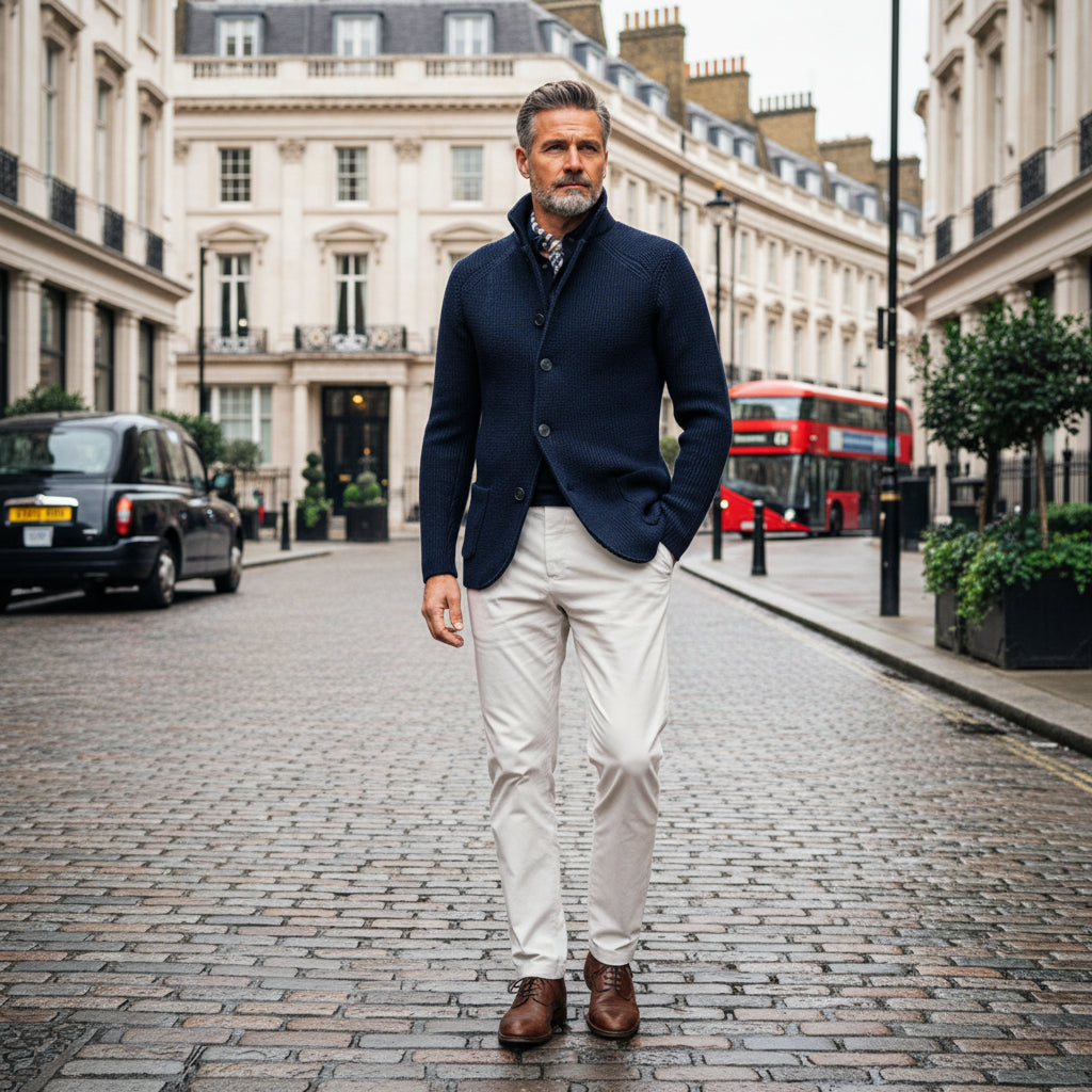 Tomas – Men’s Cardigan | Soft, Classic Fit with Practical Pockets