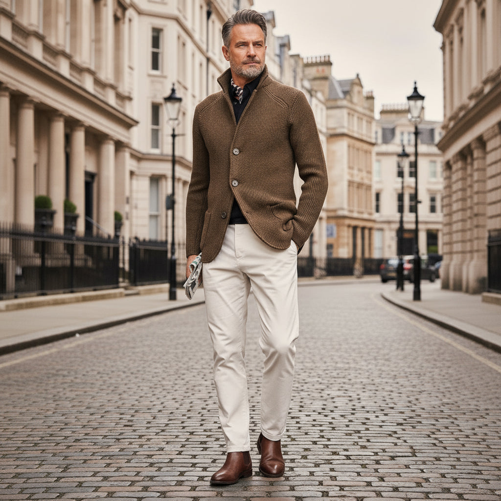 Tomas – Men’s Cardigan | Soft, Classic Fit with Practical Pockets