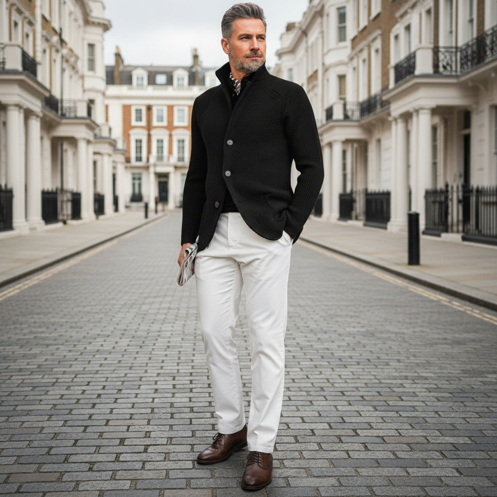 Tomas – Men’s Cardigan | Soft, Classic Fit with Practical Pockets