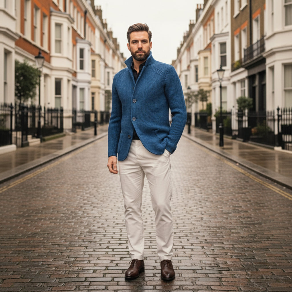 Tomas – Men’s Cardigan | Soft, Classic Fit with Practical Pockets