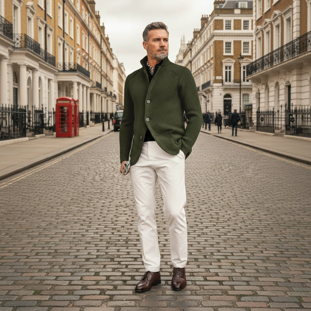 Tomas – Men’s Cardigan | Soft, Classic Fit with Practical Pockets