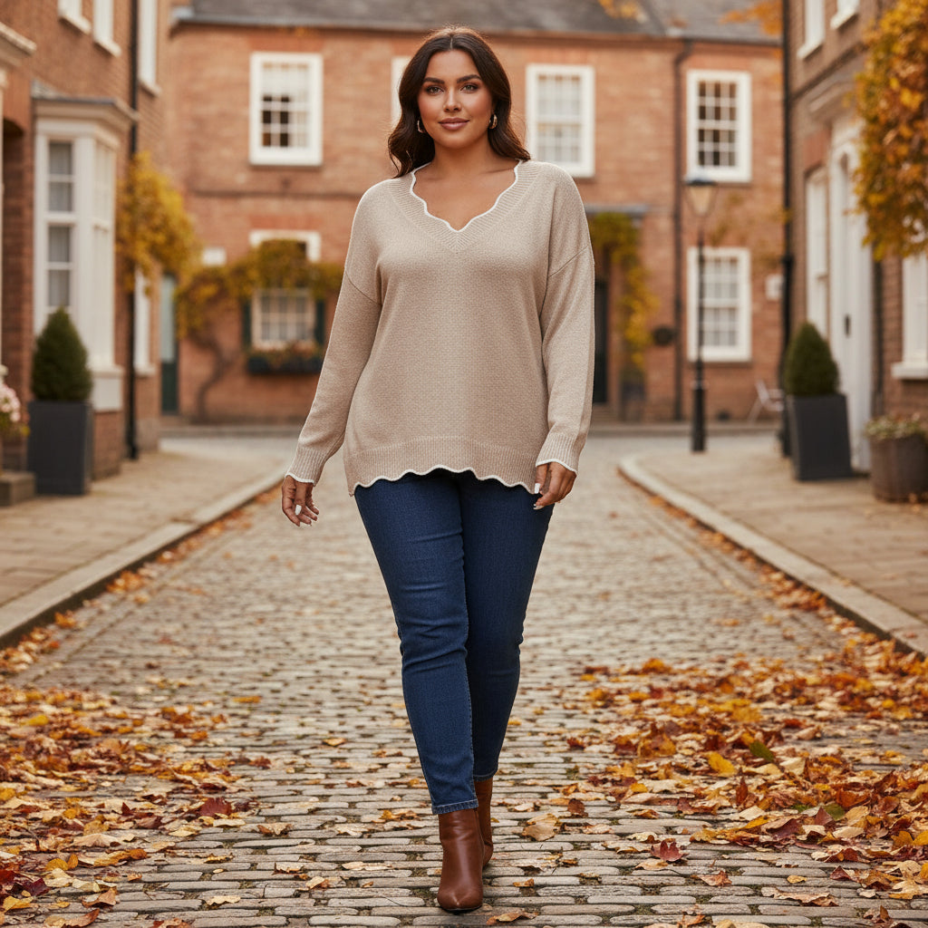 Leawyn – Women’s Sweater | Drop-Shoulder Design